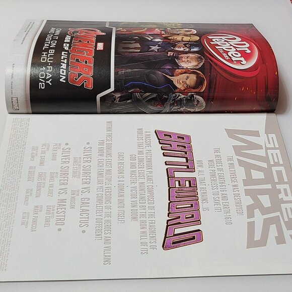 Secret Wars Battleworld #4 Marvel Comics 2015 VF Cover A Silver Surfer Galactus - Picture 3 of 16